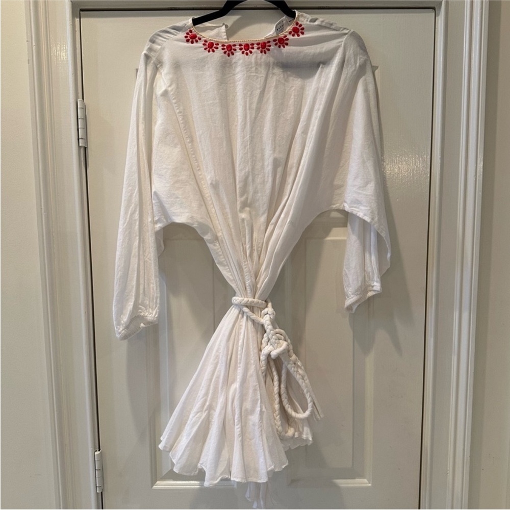 Rhode Ella Dress - White & Red